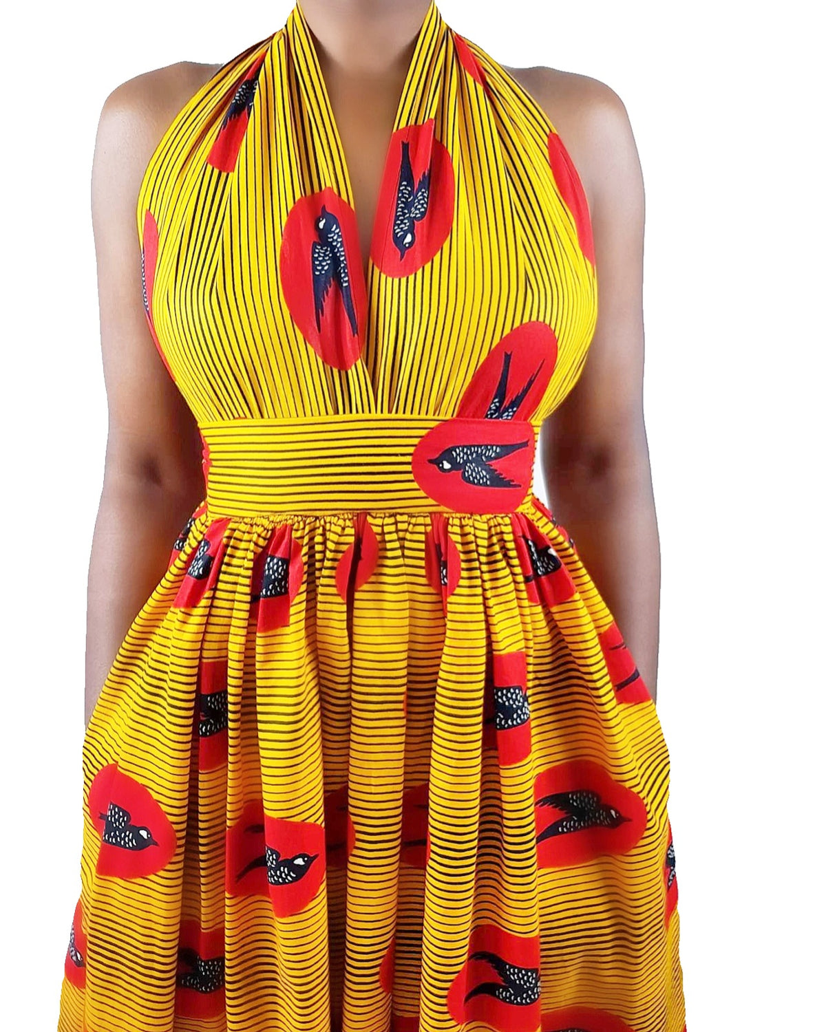 Yellow Versatile 'Aretta' African Print Dress