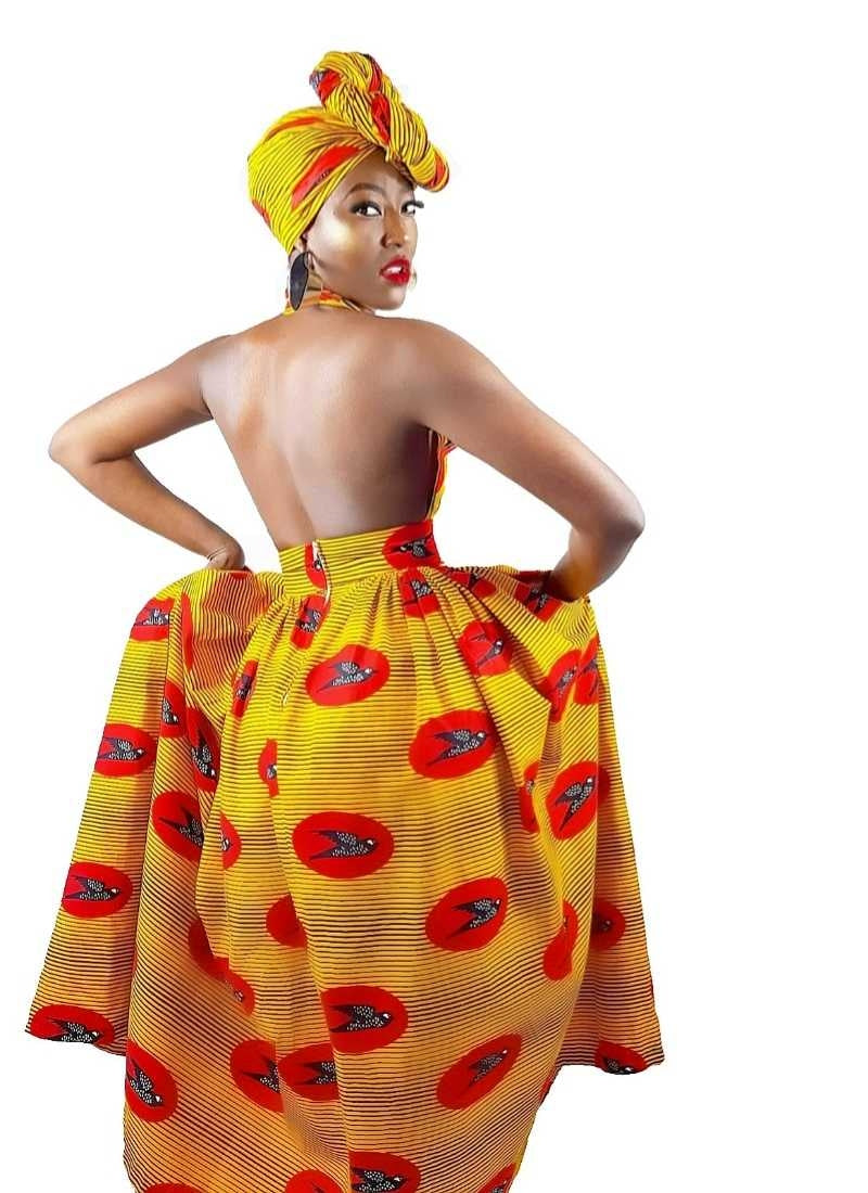 Yellow Versatile 'Aretta' African Print Dress