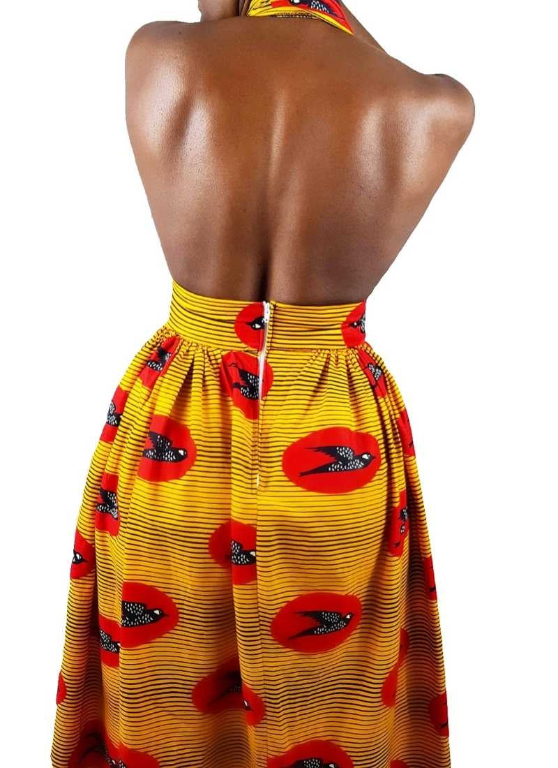 Yellow Versatile 'Aretta' African Print Dress