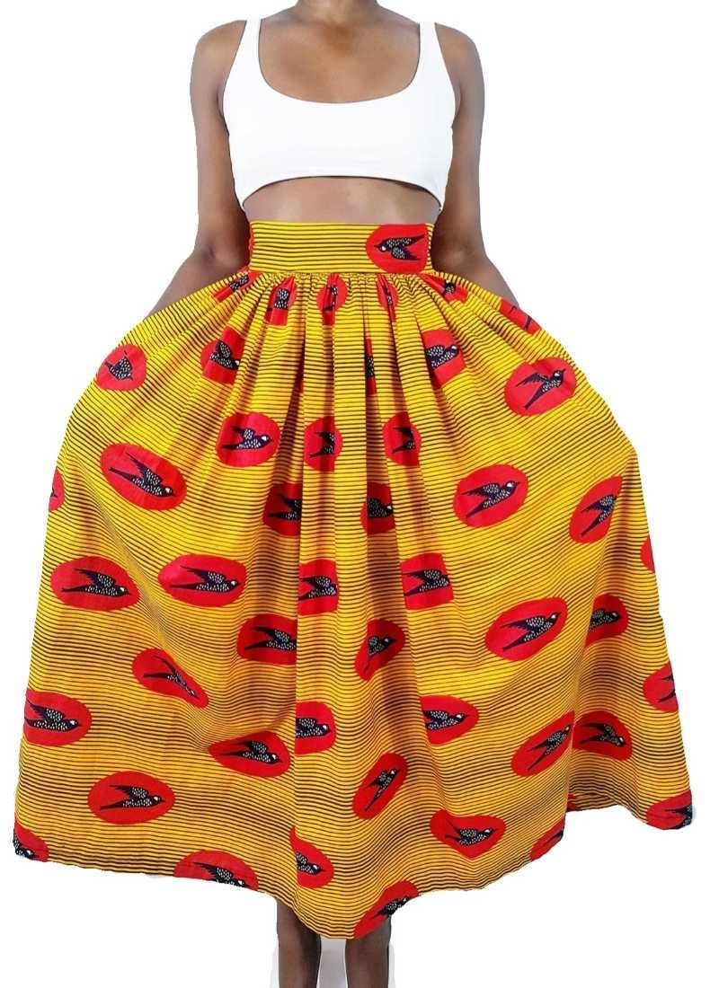 Yellow Versatile 'Aretta' African Print Dress