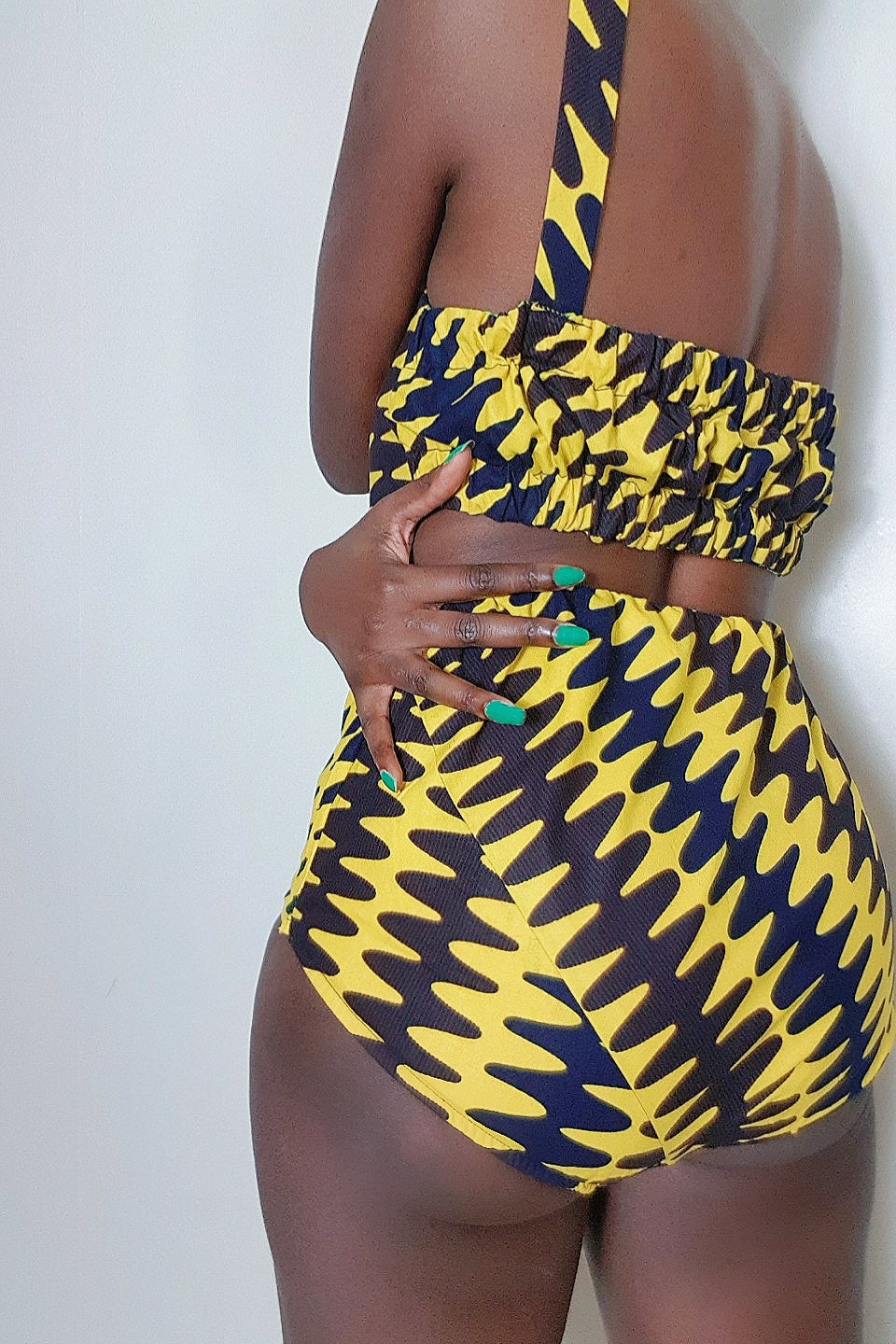 ZEON YELLOW ZIG ZAG PRINT HIGH WAIST BRIEFS