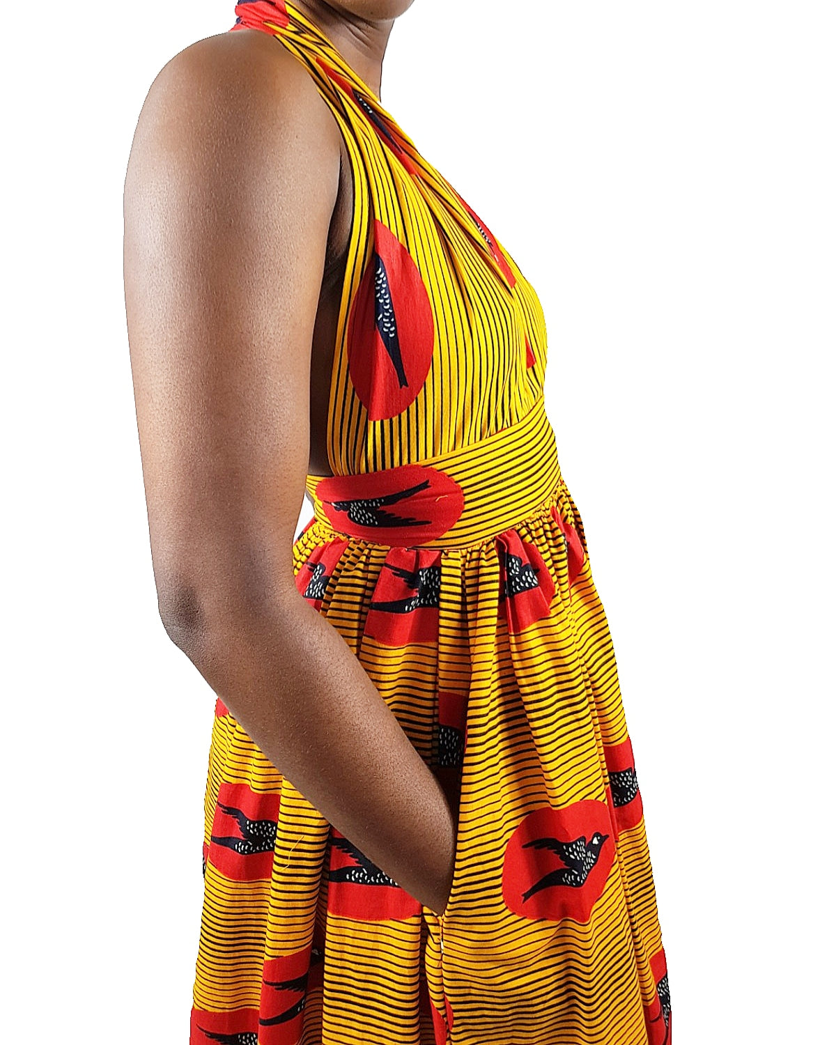 Yellow Versatile 'Aretta' African Print Dress