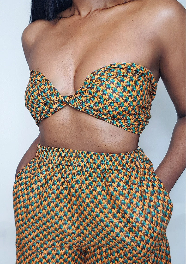 Sade Orange Crop Top